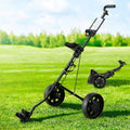 Everfit Golf Trolley 2 Wheel Folding Cart Cup Holder Buggy