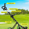 Everfit Golf Buggy 3 Wheel Trolley Height Adjustable Quick Fold