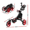 Everfit Golf Buggy Trolley Foldable Swivel Wheel Umbrella Bottle
