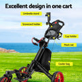 Everfit Golf Buggy Trolley Foldable Swivel Wheel Umbrella Bottle
