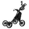 Everfit Golf Trolley Foldable 3 Wheel Cart Umbrella Bottle Holder