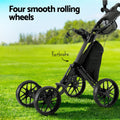 Everfit Golf Trolley Foldable 3 Wheel Cart Umbrella Bottle Holder