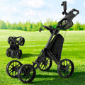 Everfit Golf Trolley Foldable 3 Wheel Cart Umbrella Bottle Holder