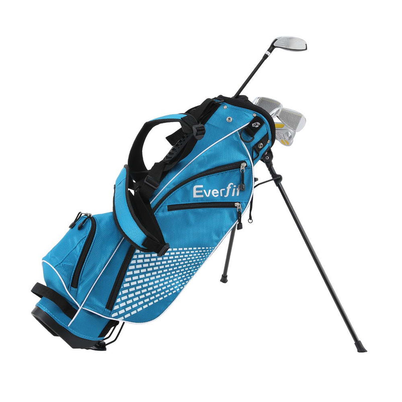 Everfit Junior Golf Clubs Set Right Handed Irons Wedges Stand Bag
