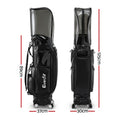 Everfit Golf Cart Bag Rolling Buggy 14 Clubs Black Synthetic