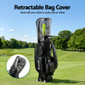 Everfit Golf Cart Bag Rolling Buggy 14 Clubs Black Synthetic