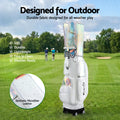 Everfit Golf Cart Bag Rolling Buggy Club Organiser White