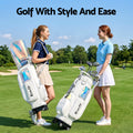 Everfit Golf Cart Bag Rolling Buggy Club Organiser White