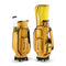 Everfit Golf Cart Bag Rolling Buggy Club Organiser Yellow