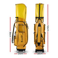 Everfit Golf Cart Bag Rolling Buggy Club Organiser Yellow