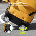 Everfit Golf Cart Bag Rolling Buggy Club Organiser Yellow