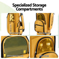 Everfit Golf Cart Bag Rolling Buggy Club Organiser Yellow