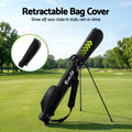 Everfit Golf Stand Bag Lightweight Black Sunday Pitch And Putt