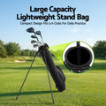 Everfit Golf Stand Bag Lightweight Black Sunday Pitch And Putt