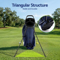 Everfit Golf Stand Bag Lightweight Dual Strap Blue Club Divider
