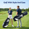 Everfit Golf Stand Bag Lightweight Dual Strap Blue Club Divider