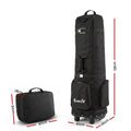 Everfit Golf Travel Bag Flight Cover Wheels Foldable Black