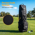 Everfit Golf Travel Bag Flight Cover Wheels Foldable Black