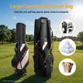 Everfit Golf Travel Bag Flight Cover Wheels Foldable Black