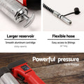 Giantz Cordless Grease Gun 20V 450g 9000PSI 76cm Hose