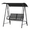 Gardeon 2 Seater Swing Chair Canopy Black Garden Bench Outdoor