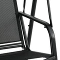 Gardeon 2 Seater Swing Chair Canopy Black Garden Bench Outdoor