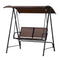 Gardeon 2 Seater Swing Chair Canopy Garden Bench Furniture Brown