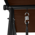 Gardeon 2 Seater Swing Chair Canopy Garden Bench Furniture Brown