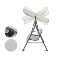 Gardeon 3 Seater Swing Chair Canopy Beige Garden Bench