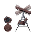 Gardeon 3 Seater Swing Chair Canopy Brown Garden Furniture