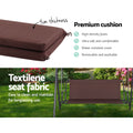 Gardeon 3 Seater Swing Chair Canopy Brown Garden Furniture
