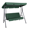 Gardeon 3 Seater Swing Chair Canopy Bench Garden Furniture Green