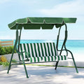 Gardeon 3 Seater Swing Chair Canopy Outdoor Garden Bench White