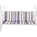 Gardeon 3 Seater Swing Chair Bench Canopy White Grey Outdoor