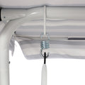 Gardeon 3 Seater Swing Chair Bench Canopy White Grey Outdoor