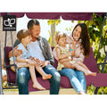 Gardeon 3 Seater Swing Chair Canopy Garden Bench Wine Red