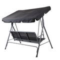 Gardeon 3 Seater Swing Chair Bench Canopy Black Mesh Garden Outdoor