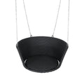 Gardeon Rattan Porch Swing Chair Black Outdoor Cushion