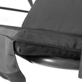 Gardeon 3 Seater Swing Chair Black Canopy Bench Garden Furniture