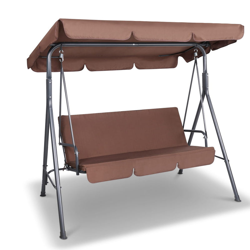 Gardeon 3 Seater Swing Chair Bench with Canopy Garden Furniture