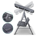 Gardeon 3 Seater Outdoor Swing Chair Canopy Bench Grey
