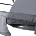Gardeon 3 Seater Outdoor Swing Chair Canopy Bench Grey