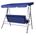 Gardeon 3 Seater Swing Chair Bench Canopy Navy Garden Furniture