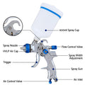 Giantz HVLP Spray Gun Gravity Feed 1.4mm 1.7mm 2.0mm Nozzles