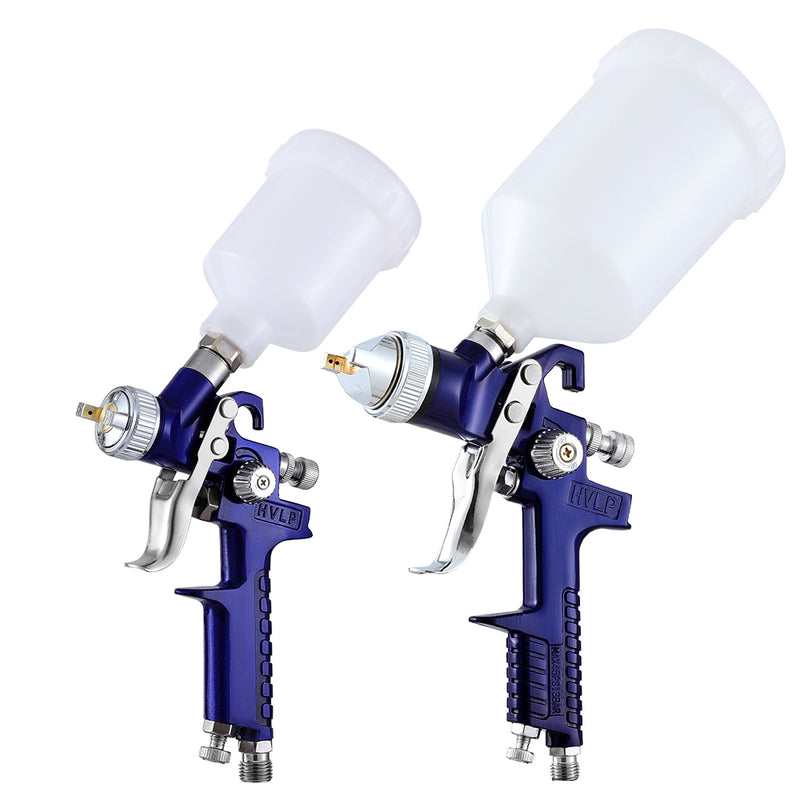 Giantz HVLP Spray Gun Gravity Feed 0.8mm 1.4mm Nozzles 2PC