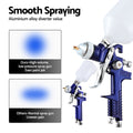 Giantz HVLP Spray Gun Gravity Feed 0.8mm 1.4mm Nozzles 2PC