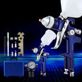 Giantz HVLP Spray Gun Gravity Feed 0.8mm 1.4mm Nozzles 2PC