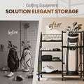 Everfit Golf Bag Storage Rack Golf Organizer Hold 1 Bags 4 Shelves