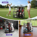 Everfit Golf Bag Storage Organizer with Wheels Black