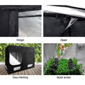 Green Fingers Grow Tent 240x120x200cm Hydroponics Kit Indoor Black